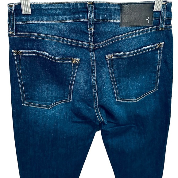 ANTONIO R Dark Wash Distressed Skinny Jeans 27 across waist 14” made to order - Picture 4 of 7